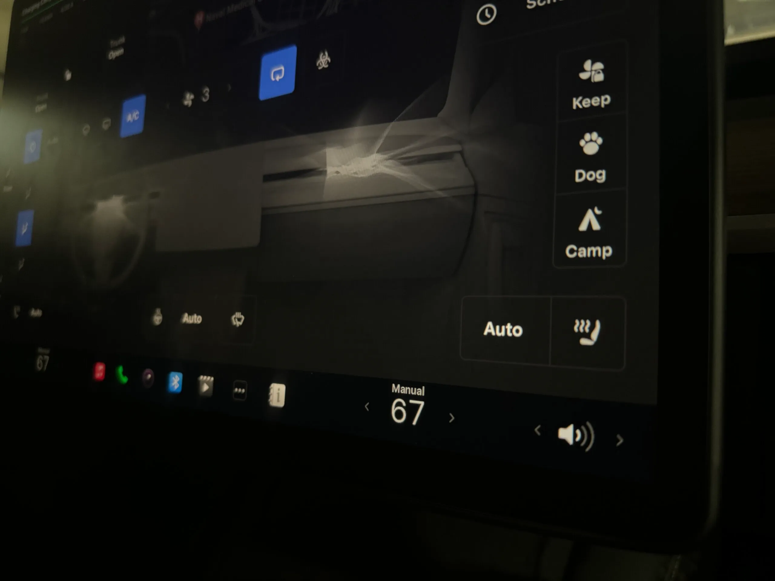 Tesla Camp Mode Button