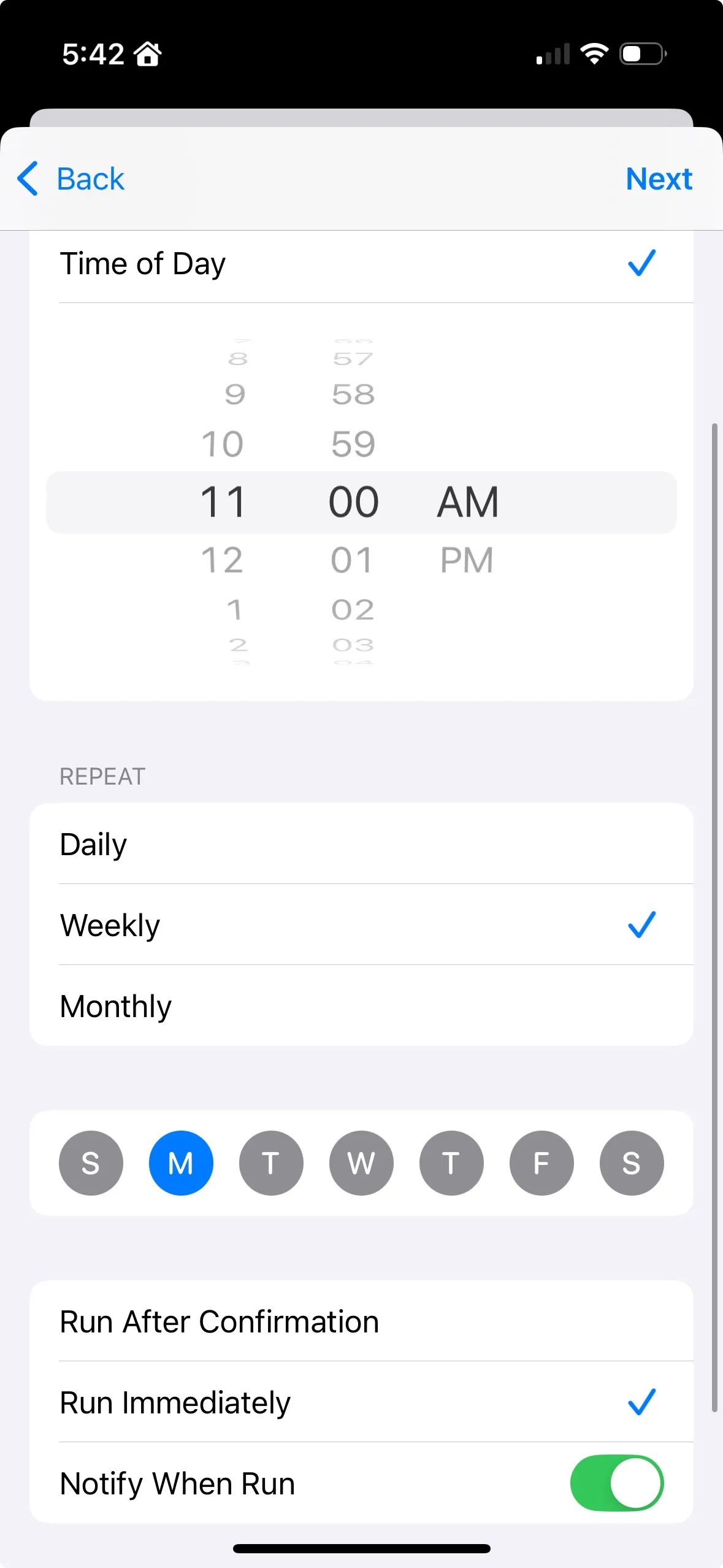 Tesla charging automation for specific time and day