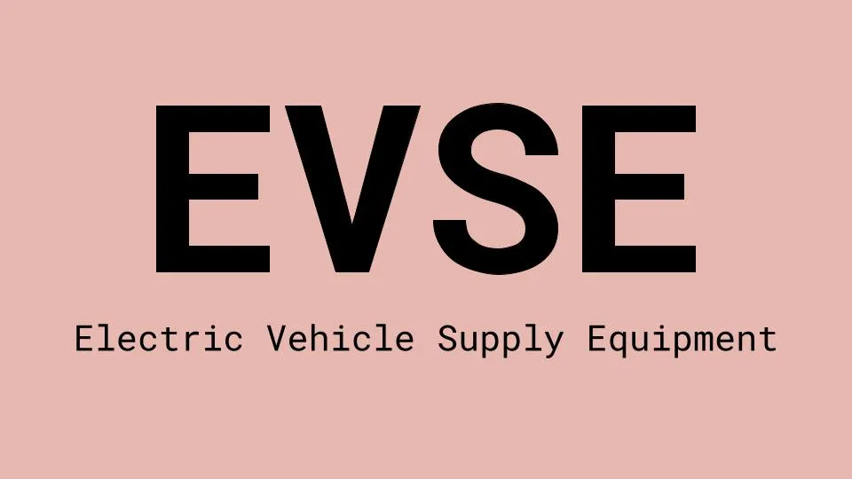 EVSE charging station initialism 