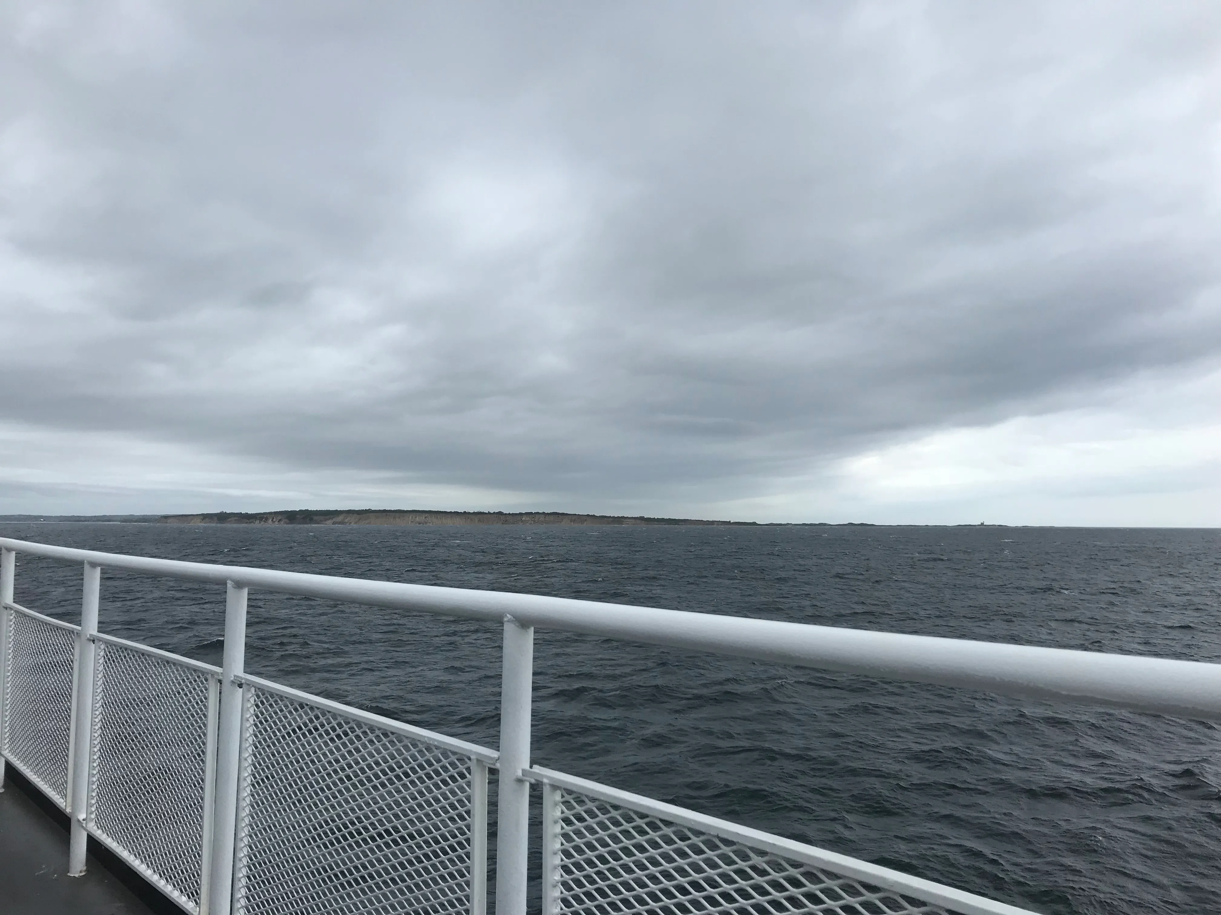 View of Block Island from the ferry deck