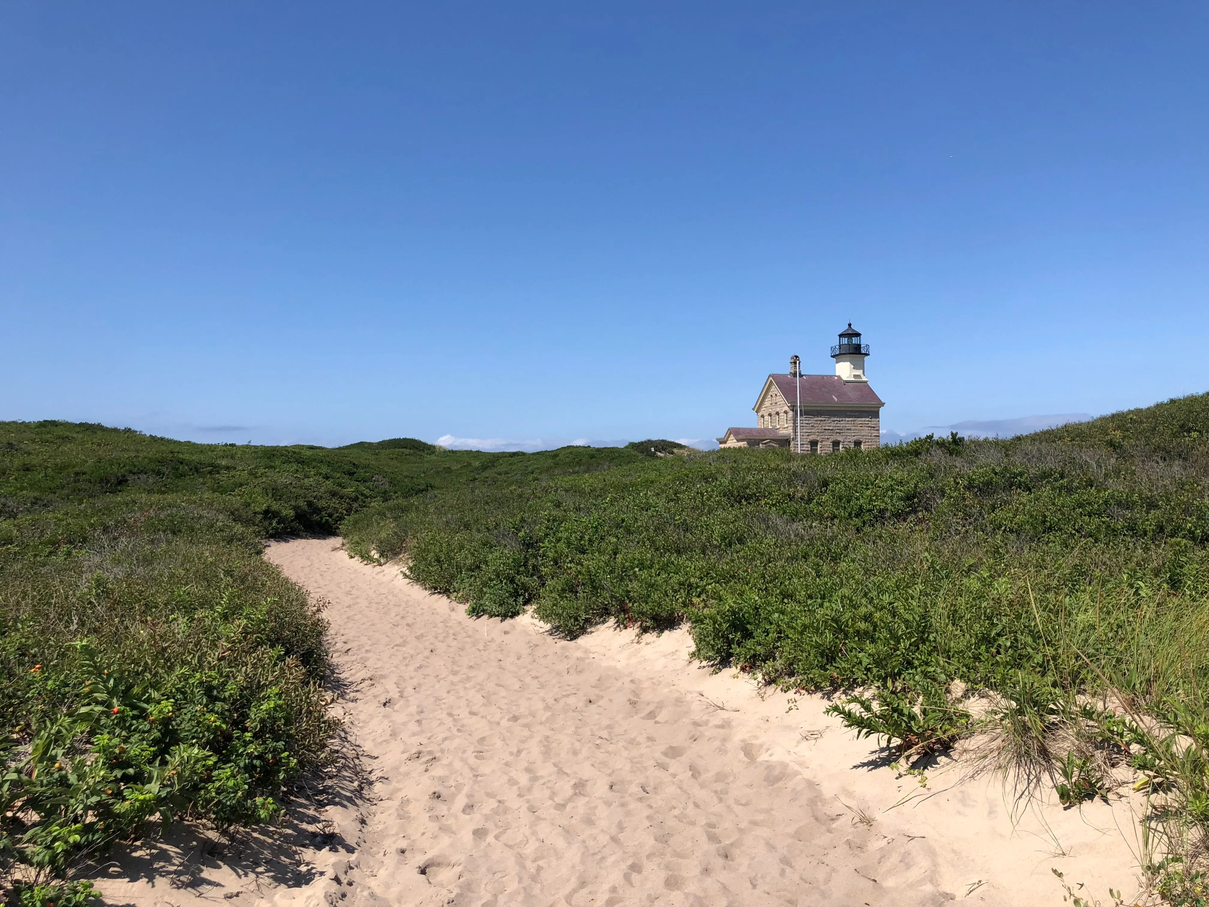 Block Island North Lighthouse sandy path