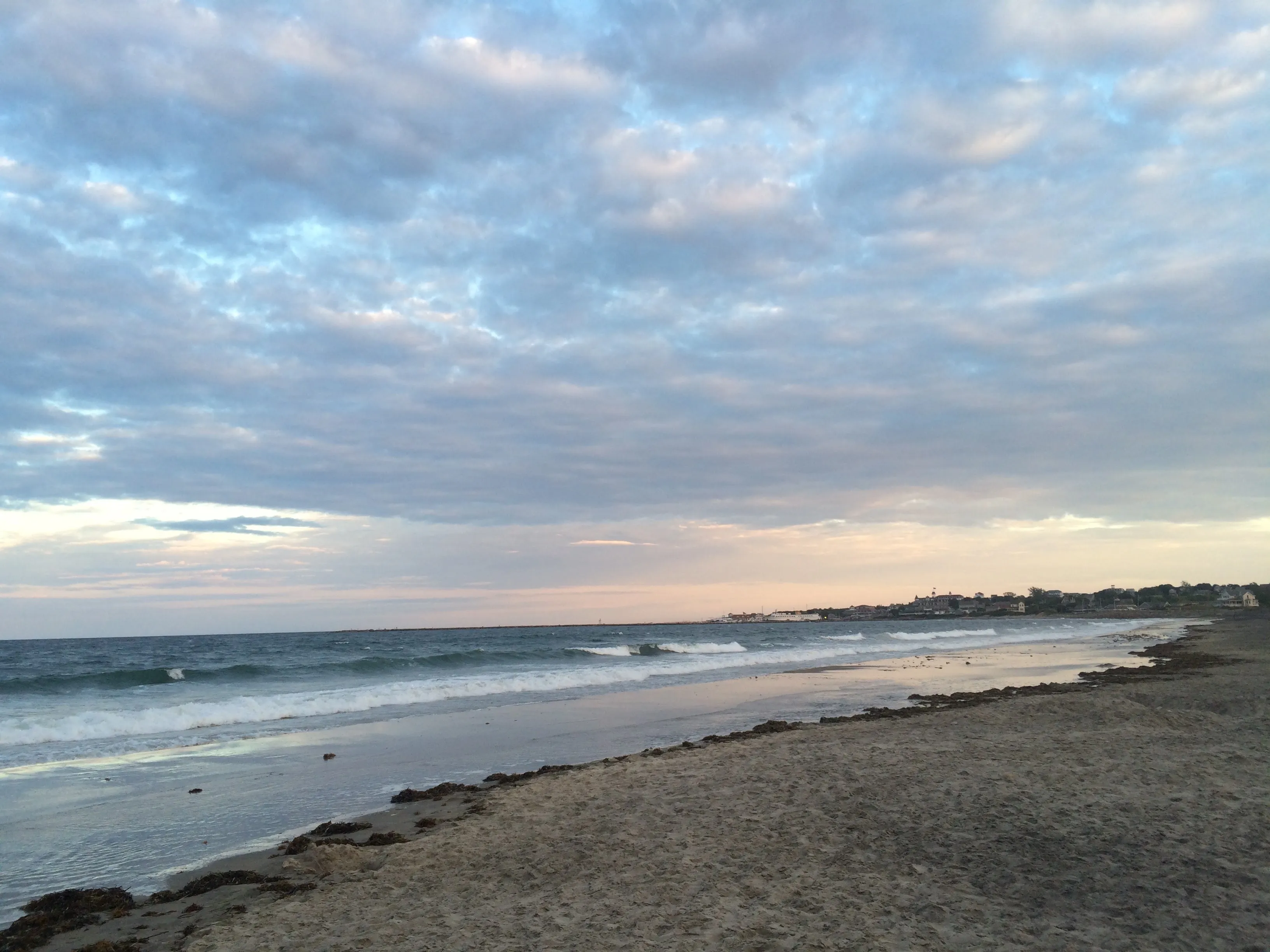 Sandy beach waves at Fred Benson Town Beach