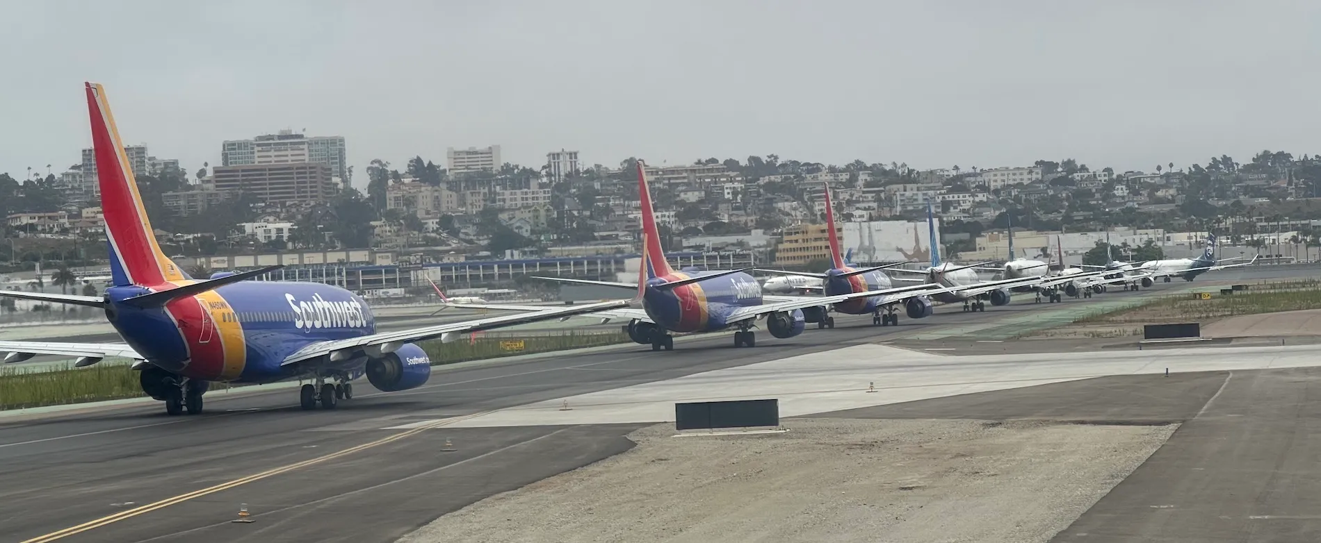 Southwest Airlines taxi at San Diego Airport