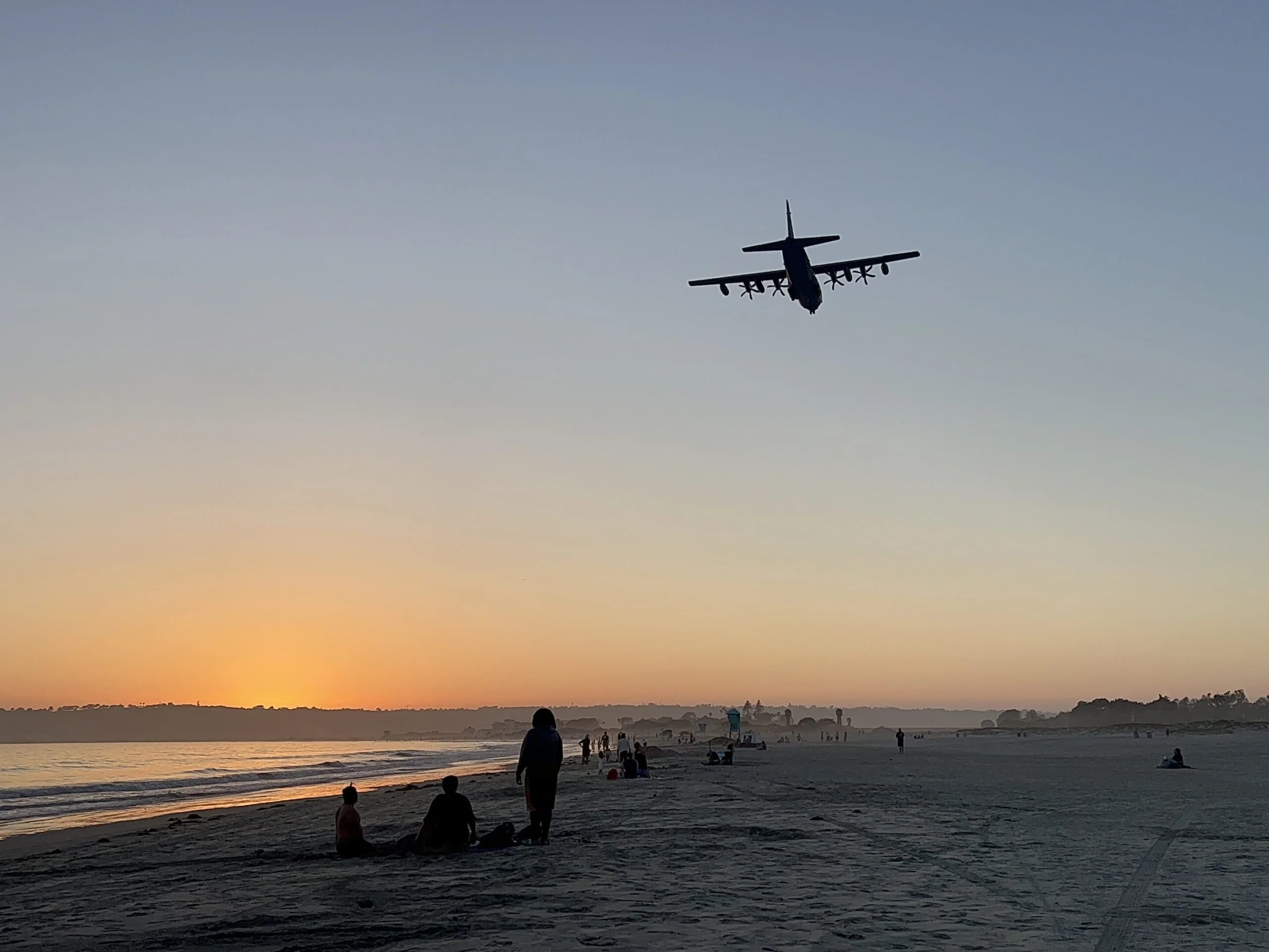 Plane flying over Coronado