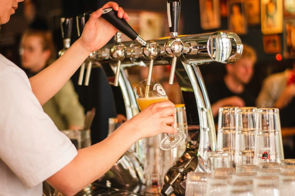 Beer on tap in brewery; best food and drink in Hopkinton, Massachusetts