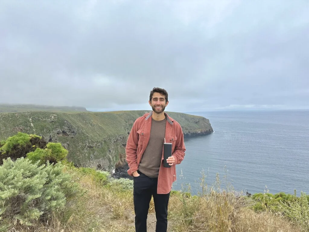 The Perfect Santa Cruz, Channel Islands Day Trip - author standing over scenic overlook