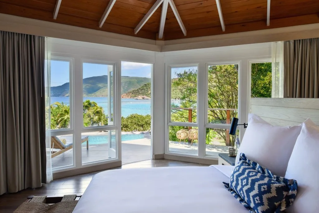 Rosewood Little Dix Bay; hotel as fancy as the White Lotus